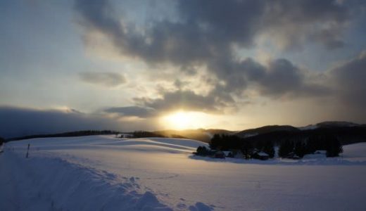 冬の美瑛・富良野の風景は美しい。果てしなく広がる雪原と山々に感動！