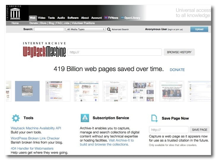 Wayback machine 1
