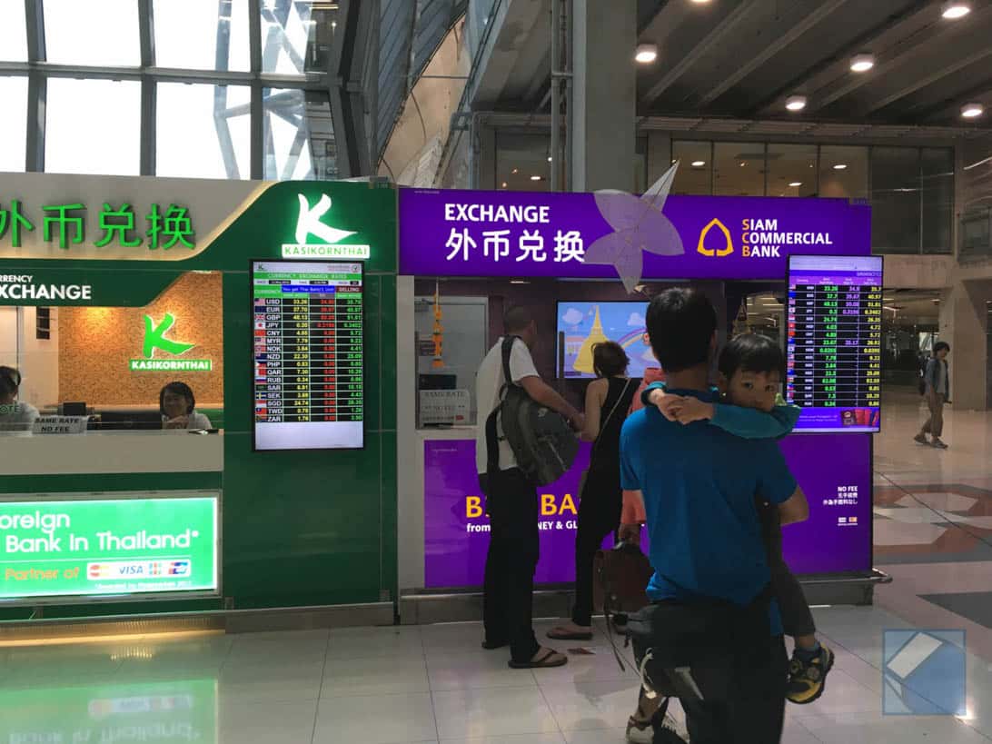 Suvarnabhumi airport sim money exchange 1