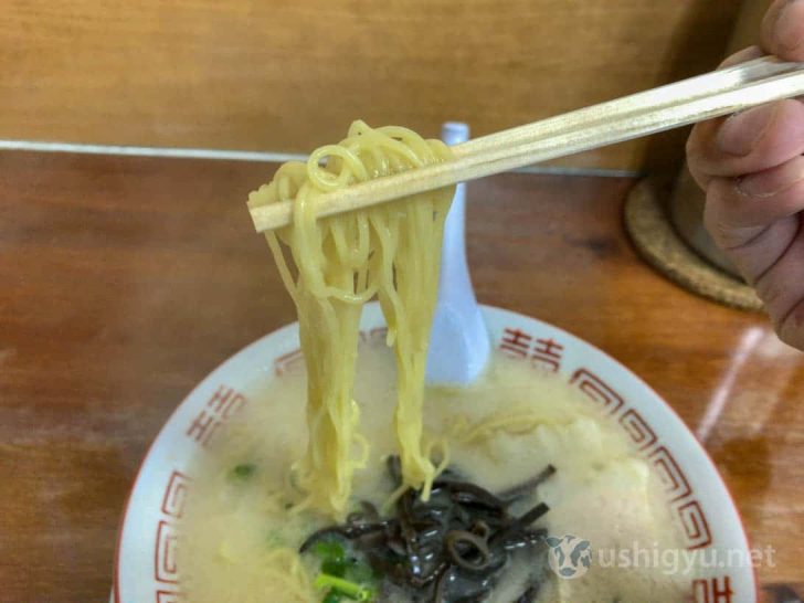 元気一杯ラーメンの麺