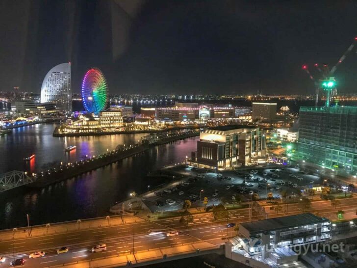 横浜桜木町ワシントンホテル：部屋からの夜景