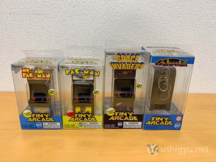 Tiny Arcade第一弾はパックマン、ミズ・パックマン、スペースインベーダー、ギャラクシアン