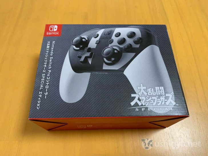 大乱闘スマッシュブラザーズSPECIALエディションのNintendo Switch Proコントローラーのパッケージ