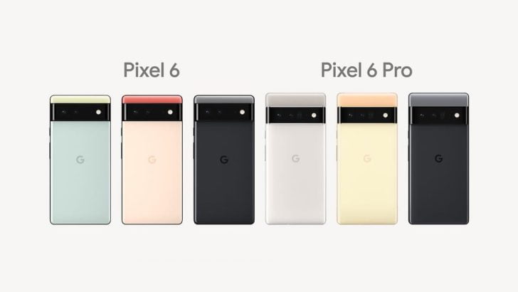 Pixel 6と6 Proのラインナップ