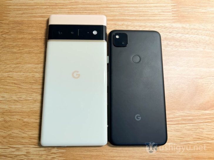 5.8インチとそれなりに大きいPixel 4aと比べても、かなり差がある