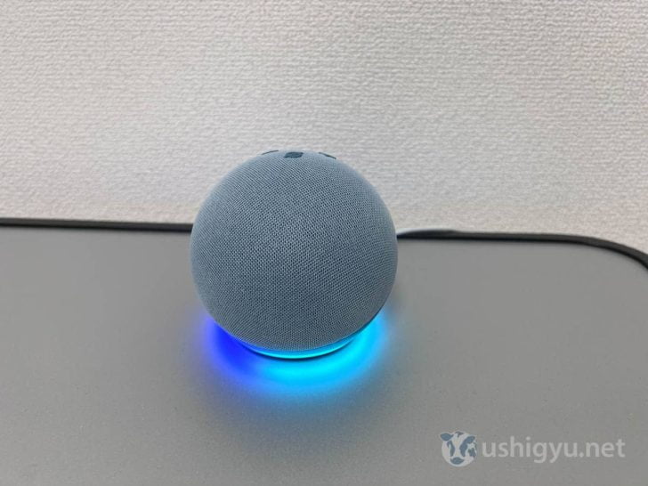 電源コードをEcho Dot本体に接続し、コンセントに差し込んで初期設定（セットアップ）