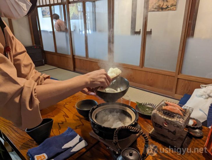 このあたりでご飯が蒸らし上がった