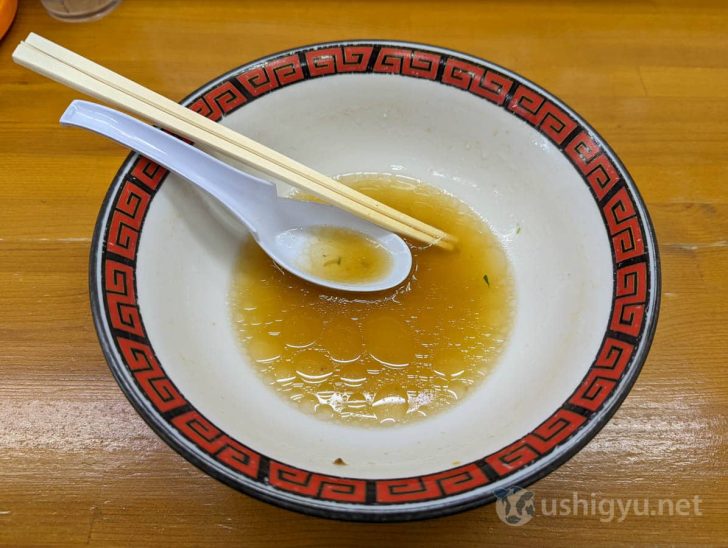 しょうゆラーメン完食