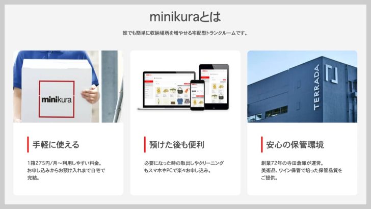 ミニマリスト的生活が可能になるminikura