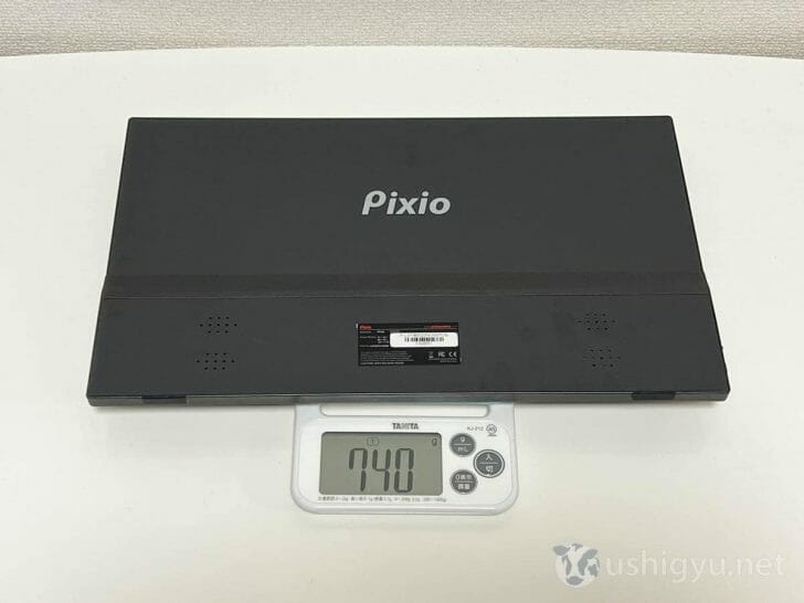 Pixio PX160の本体のみだと740g