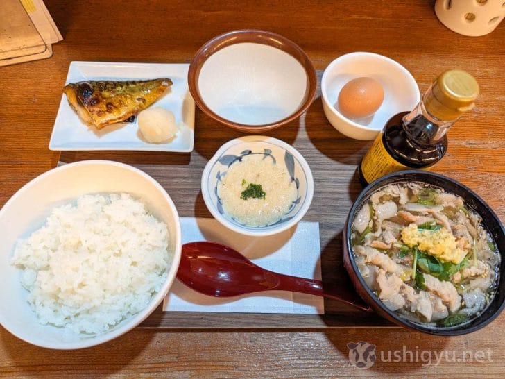 わっぱ定食堂の肉吸い定食