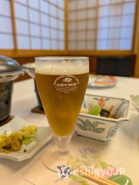 ビールで乾杯