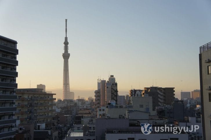 南千住の格安ホテルからみた景色